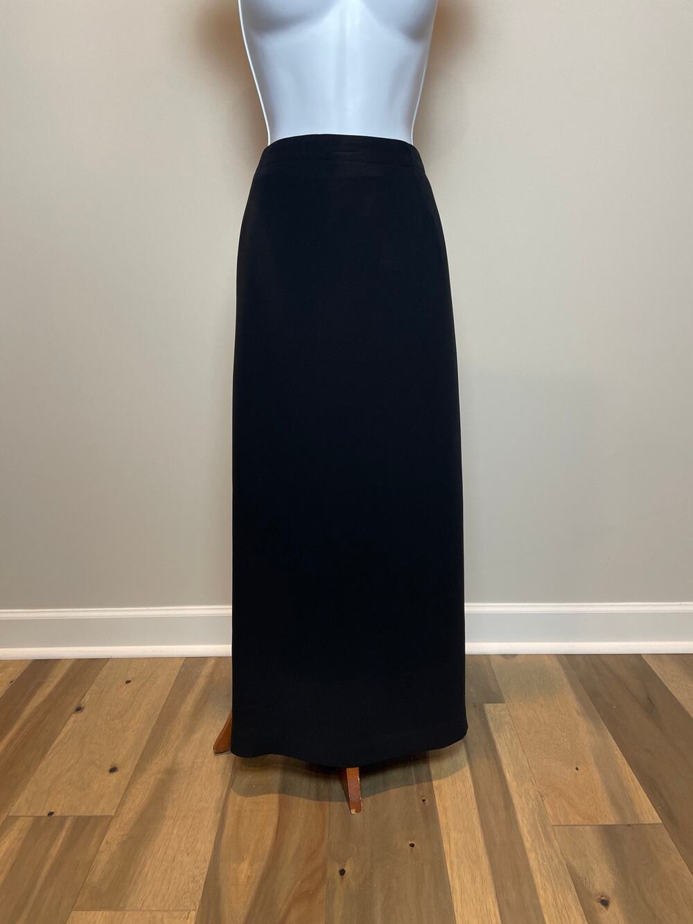 Michele Skirt Size 18 Black Long Pencil Straight Lined Made in USA NWT